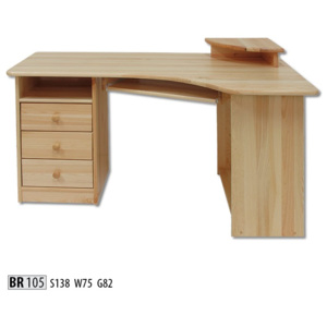 HMmax PC stůl BR 105 borovice masiv Barevné provedení dřeva: dub
