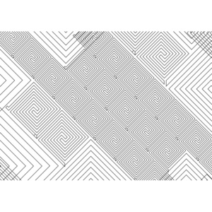 Fototapeta, Tapeta Abstraktní vzory černobílé, (250 x 104 cm)