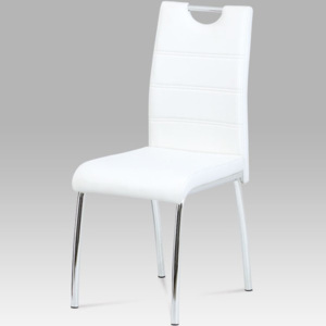 Jídelní židle DCL-401 WT koženka bílá - Autronic