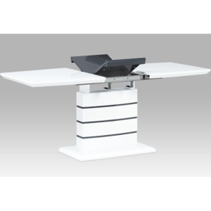 Jídelní stůl HT-410 WT vysoký lesk bílý a šedý - Autronic