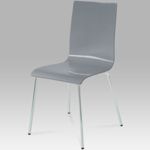 Jídelní židle C-520 GREY vysoký lesk šedý - Autronic