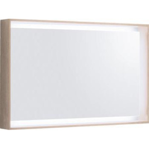 KERAMAG DESIGN Zrcadlo s LED osvětlením CITTERIO světlý dub 88 cm