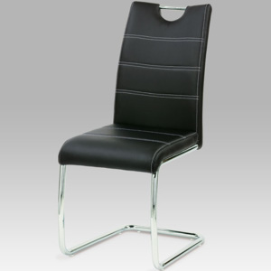 Jídelní židle WE-5075 BK koženka černá - Autronic
