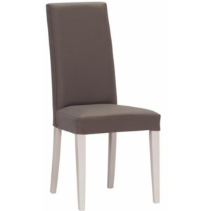 Jídelní židle Nancy bílá a koženka tortora - hnědo-šedá - ITTC Stima