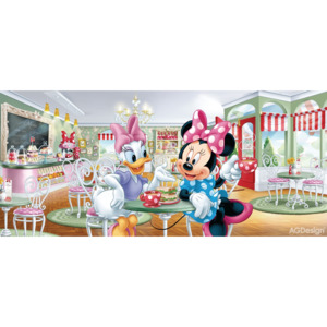 Obrazová tapeta FTDH0644, Disney, Snídaně s Minnie a Daisy, AG Design, rozměry 202 x 90 cm