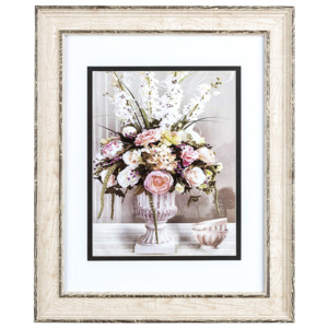 Obrázek kytice květin a misky Rose, 32 x 39 cm