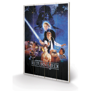 Dřevěný obraz Star Wars: Return Of The Jedi - One Sheet, (40 x 59 cm)