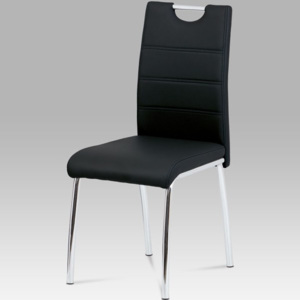 Jídelní židle DCL-401 BK koženka černá NEW bílé prošití - Autronic