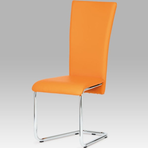 Jídelní židle DCL-173 ORA koženka oranžová - Autronic