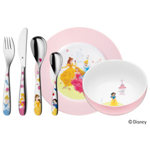 WMF Dětské nádobí Princezny Disney, dětská jídelní sada 6 ks, s příborem