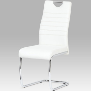 Jídelní židle DCL-418 WT koženka bílá - Autronic