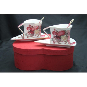 Kávová souprava - porcelán/ atyp (růže) DJA7002a