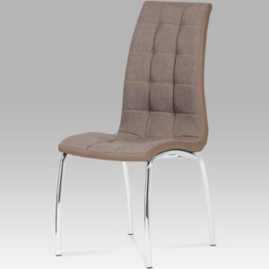 Jídelní židle DCL-420 COF2 látka/koženka hnědá - Autronic