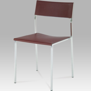 Jídelní židle CT-222 BR plast vínově-hnědý - Autronic