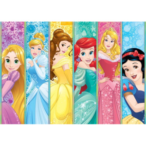 Fototapeta, Tapeta Disney princezny Aurora, Belle, Ariel, (104 x 70.5 cm)