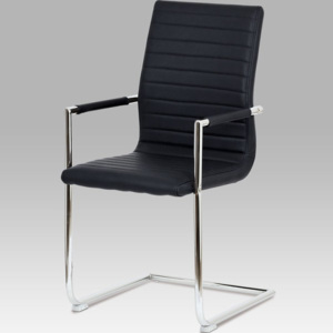 Jídelní židle s područkami HC-349 BK koženka černá - Autronic