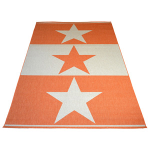 Oranžový vysoce odolný koberec Floorita Orange Star, 200 x 290 cm