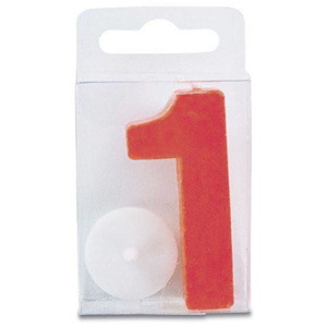 Svíčka ve tvaru číslice 1 - mini, červená - Stadter