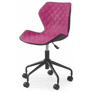 Dětská otočná židle Halmar MATRIX růžová-černá