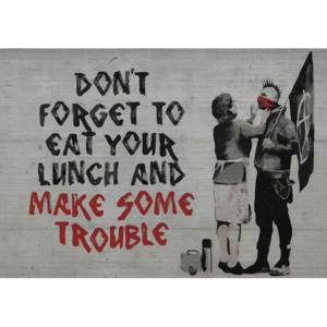 Fototapeta, Tapeta Banksy Graffiti, (312 x 219 cm)