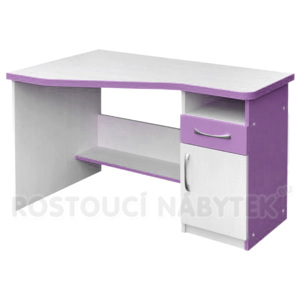 Dětský psací stůl Bradop STEVE C012 bílá-fialová