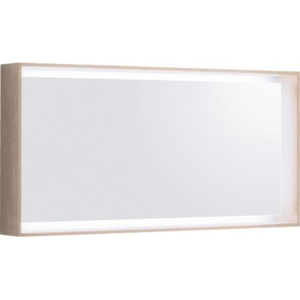 KERAMAG DESIGN Zrcadlo s LED osvětlením CITTERIO světlý dub 118cm