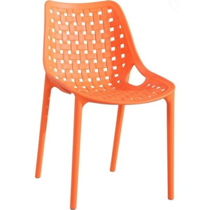Jídelní plastová židle Terry oranžová - Casarredo