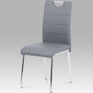 Jídelní židle DCL-401 GREY koženka šedá - Autronic