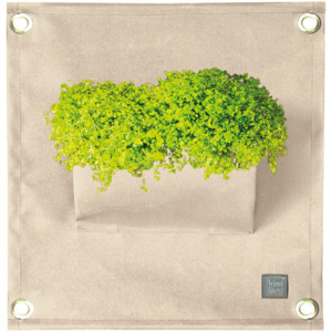 Světle béžový závěsný květináč The Green Pockets Amma, 45 x 50 cm