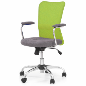Dětská otočná židle Halmar ANDY zelená-šedá