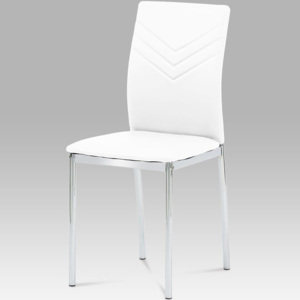 Jídelní židle AC-1280 WT koženka bílá - Autronic