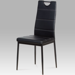 Jídelní židle AC-1220 BK koženka černá - Autronic
