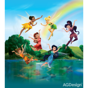 Dětská obrazová tapeta FTD XL1930, Disney, Víly si hrají, AG Design, rozměry 180 x 202 cm
