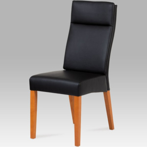 Jídelní židle BE22bk TR2 koženka černá/třešeň - Autronic
