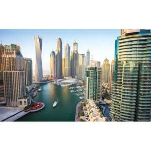 Fototapeta, Tapeta Dubaj panorama města v přístavu, (184 x 254 cm)