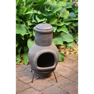 Zahradní keramický aztécký gril Manuella stolní (šedá) 36/66 velká