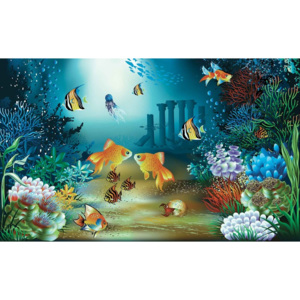 Fototapeta, Tapeta Podmořský svět, korály, barevné rybičky, (254 x 184 cm)