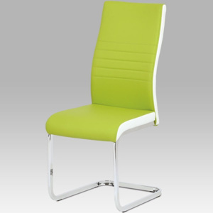 Jídelní židle DCL-429 LIM koženka limetkově zelená - Autronic