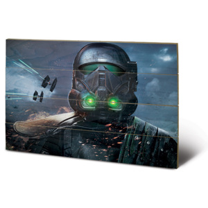 Dřevěný obraz Rogue One: Star Wars Story - Death Trooper Glow, (59 x 40 cm)