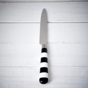 BISTRO Nůž pruhy - černá/bílá