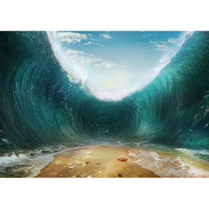 Fototapeta, Tapeta Pláž - Mořské vlny, (416 x 254 cm)