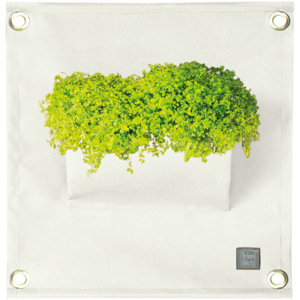 Bílý závěsný květináč The Green Pockets Amma, 45 x 50 cm