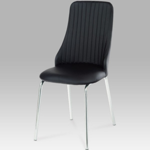 Jídelní židle AC-1313 BK koženka černá - Autronic