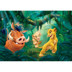 Fototapeta, Tapeta Disney - Lví král, Pumba, Simba, (104 x 70.5 cm)