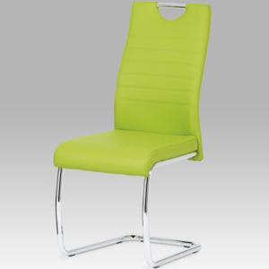 Jídelní židle DCL-418 LIM koženka limetkově zelená - Autronic