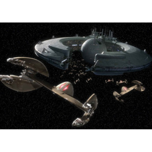 Fototapeta, Tapeta Star Wars Droid Vesmírná loď Lucrehulk, (208 x 146 cm)