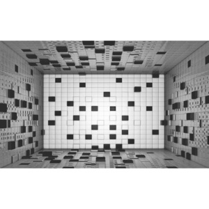 Fototapeta, Tapeta Abstraktní umění - černobílá, (416 x 254 cm)