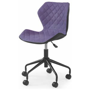Dětská otočná židle Halmar MATRIX fialová-černá