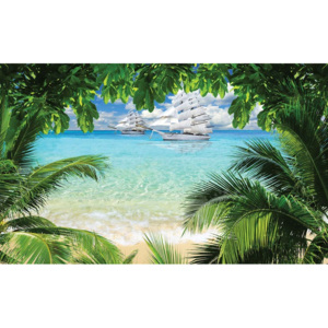Fototapeta, Tapeta Pláž, exotika, tropická krajina, (211 x 90 cm)