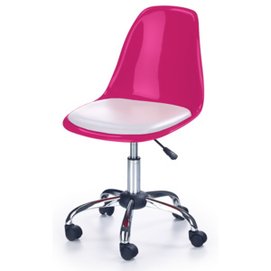 Dětská otočná židle Halmar COCO 2 růžová-bílá